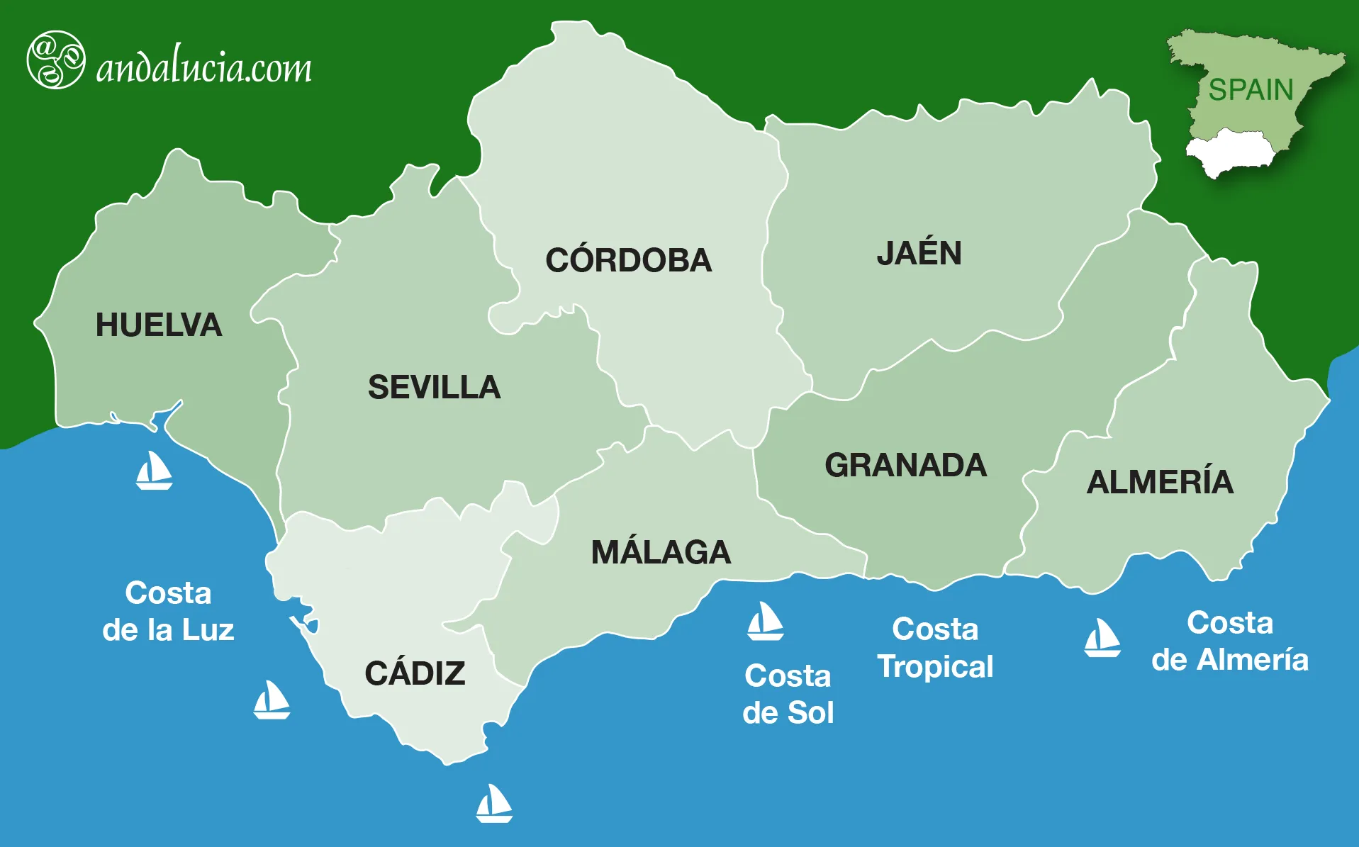 Mapa de Andalucia